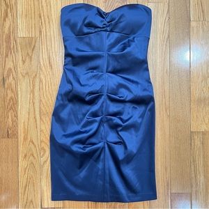 Strapless Navy Dress